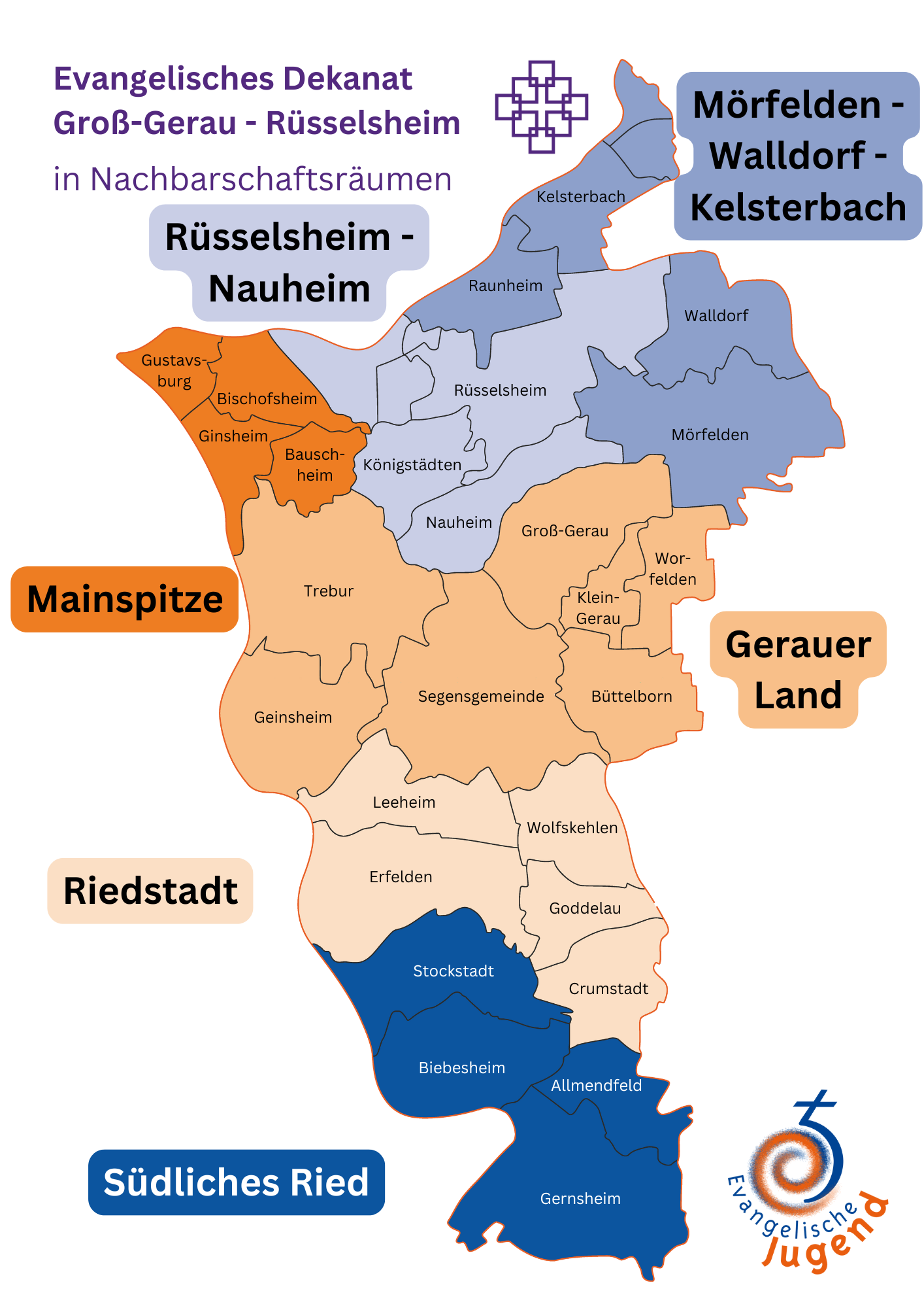 Karte des Dekanatsgebiets